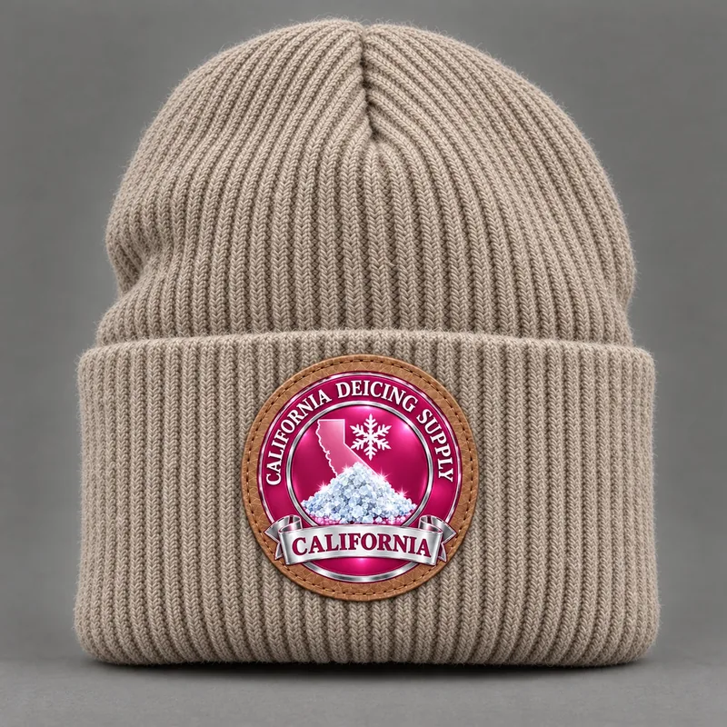 California Deicing Supply beanie with state badge