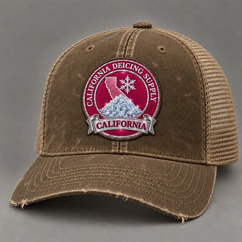California Deicing Supply trucker hat with state badge