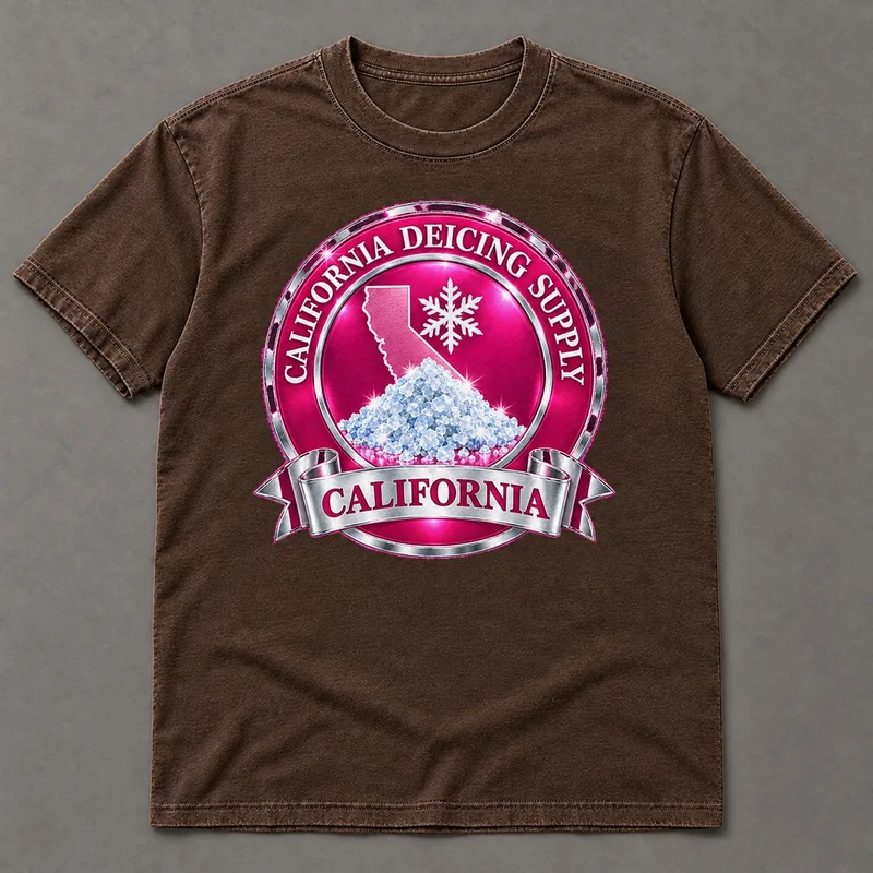 California Deicing Supply tee with state badge